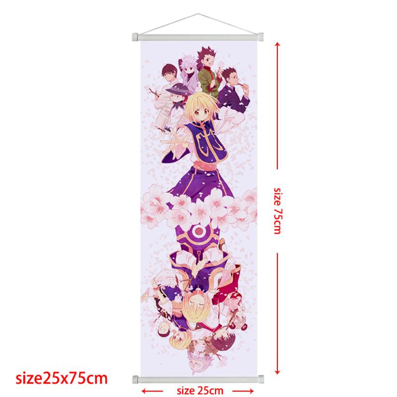 Anime Hunter X Hunter Scroll Poster GON Killua Zoldyck Hisoka Art Canvas Wall Decor for Bedroom Home Poster Family Room Decor