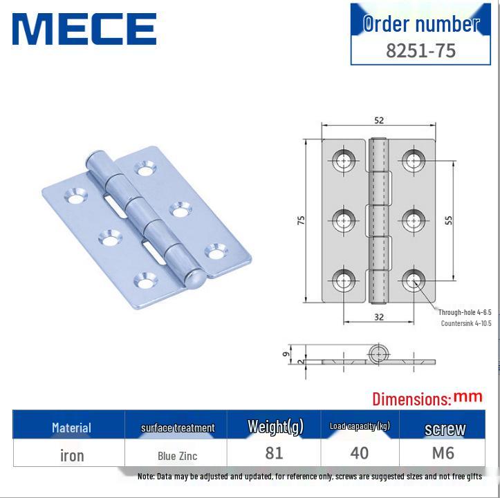 304 Stainless Steel Thickened Cabinet & Wooden Door Hinges