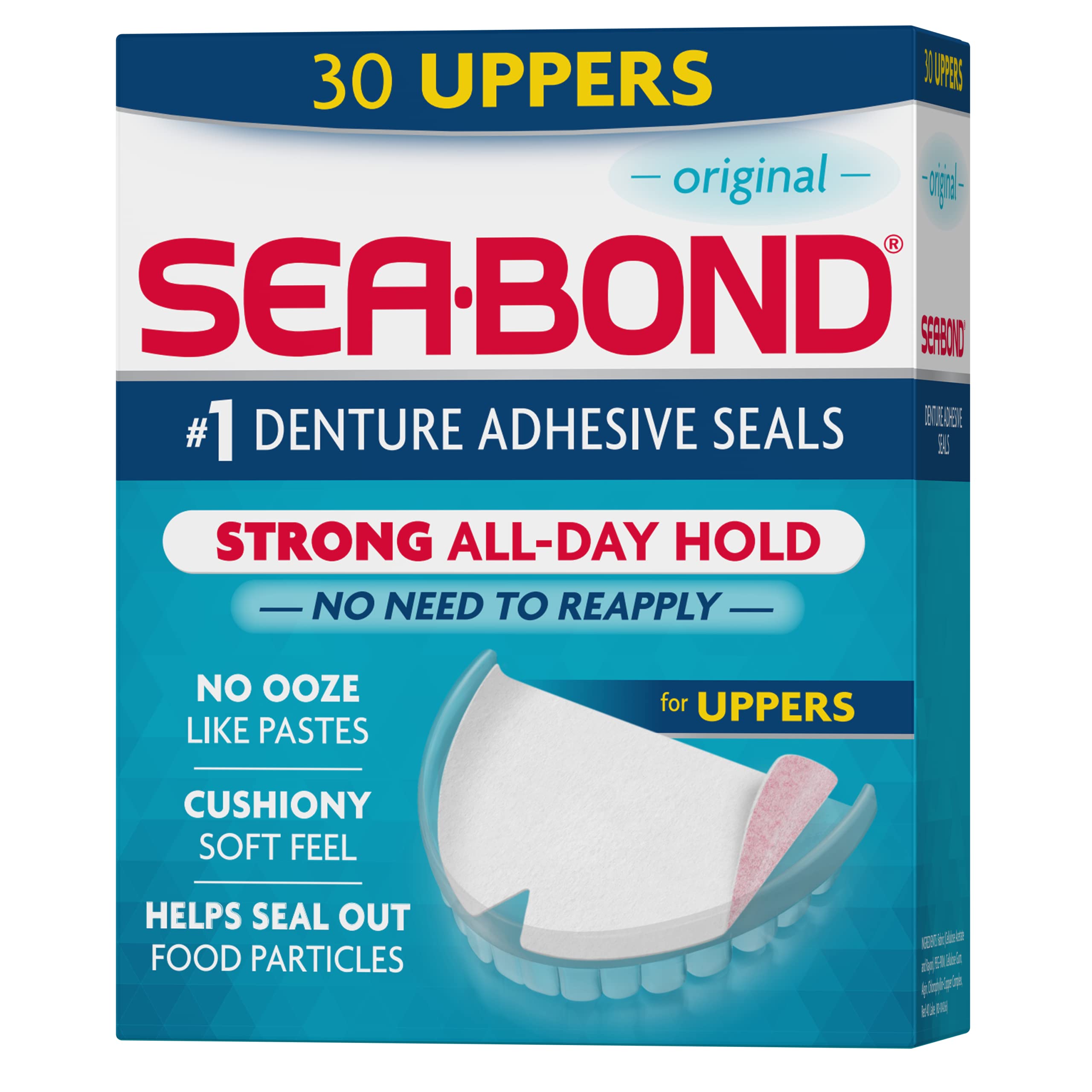 

Оригинальный клей для зубных протезов Sea-Bond Sea-Bond Seal, 30 шт., верхний,