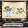 Pippi Longstocking Personalized Tapestry Support Custom Name, Wall Art Home Decoration