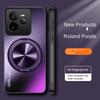 Pouzdro pro OPPO Realme GT 7 Pro, pevné matné s kroužkovým stojánkem, magnetické ochranné zadní kryty pro telefony OPPO Realme GT7 Pro