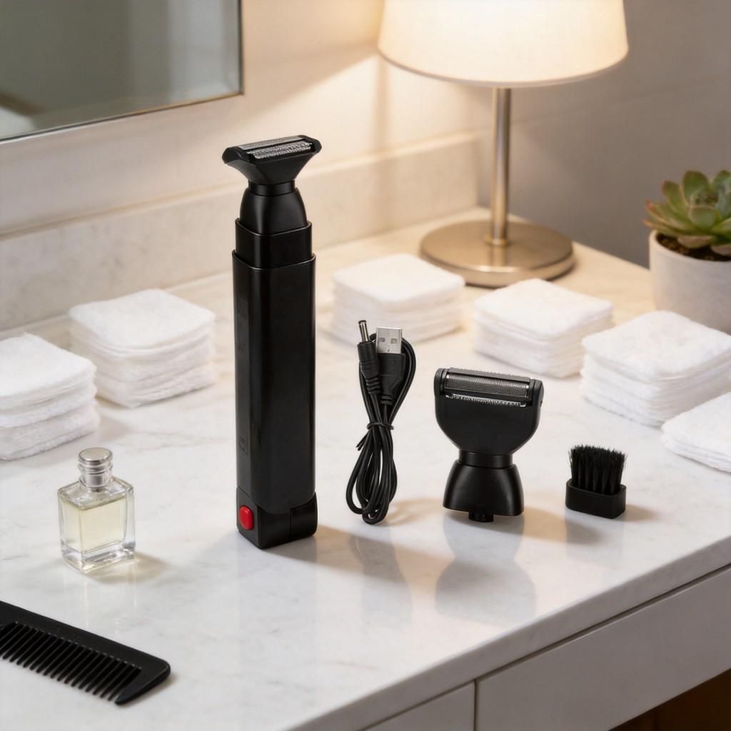 Electric Shaver Back Hair Trimmer With Usb Rechargeable Full Body Hair Removal Device For Men