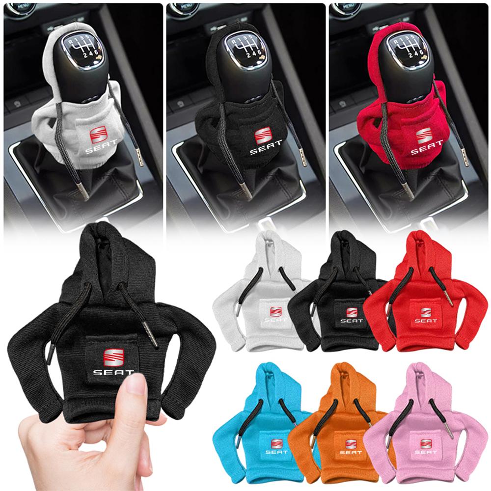yssh3 Car Hoodie Change Speed Lever Sweatshirt Handle Gear Shift Knob Cover For SEAT Cupra Exeo Ibiza FR Leon mk1 Tarraco Ateca Toledo
