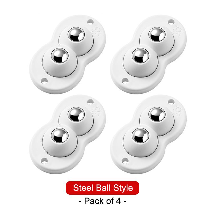 1/4 Stück Praktische selbstklebende Mini-Lenkrolle mit 360-Grad-Schwenkrädern, Universal-Rollen für Möbel, Aufbewahrungsbox, mobile kleine Räder