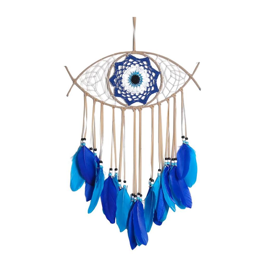 Buy Dream Catchers Handmade Evil Eye Dream Catcher with Feather (B