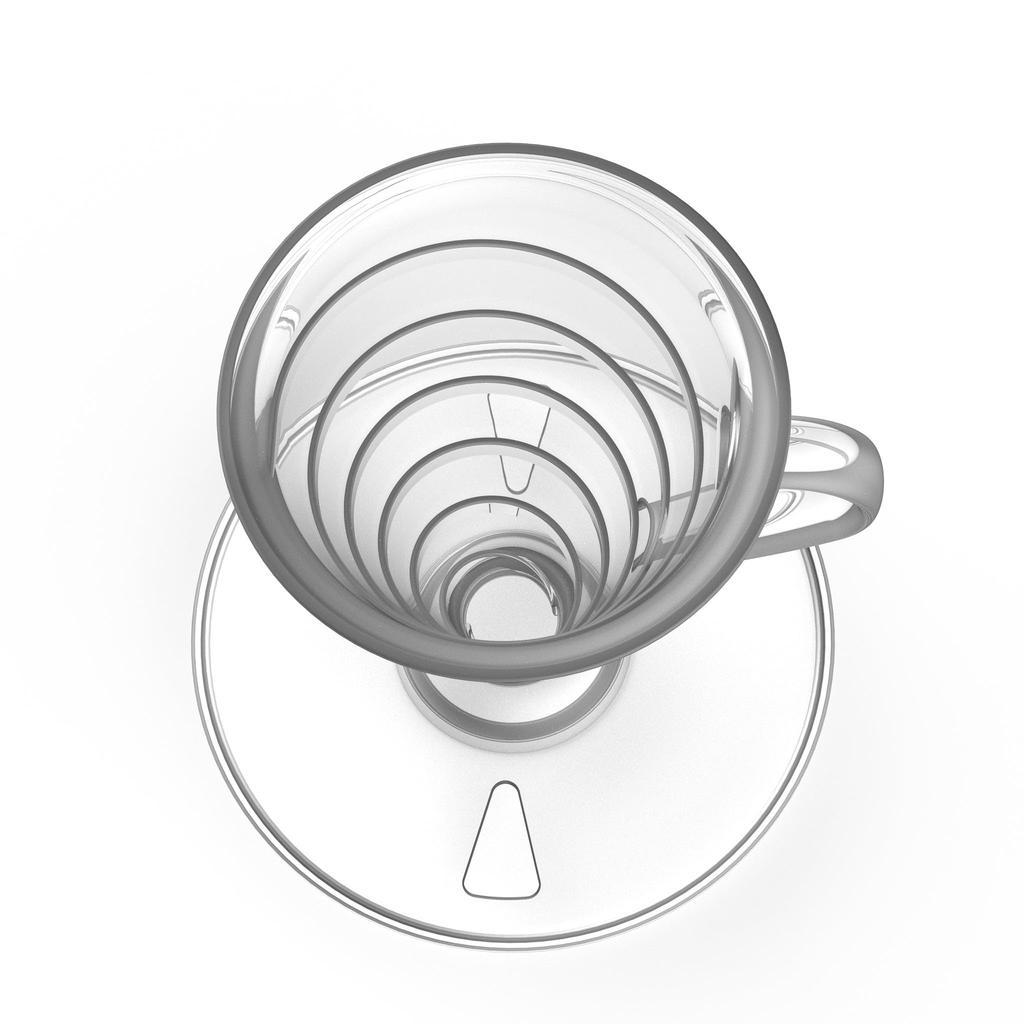 Conical 30 Single Steep Angle Coffee Dripper Transparent Dripper Tarachine 1 Cup Measuring Spoon Paper Filter Included (Clear)