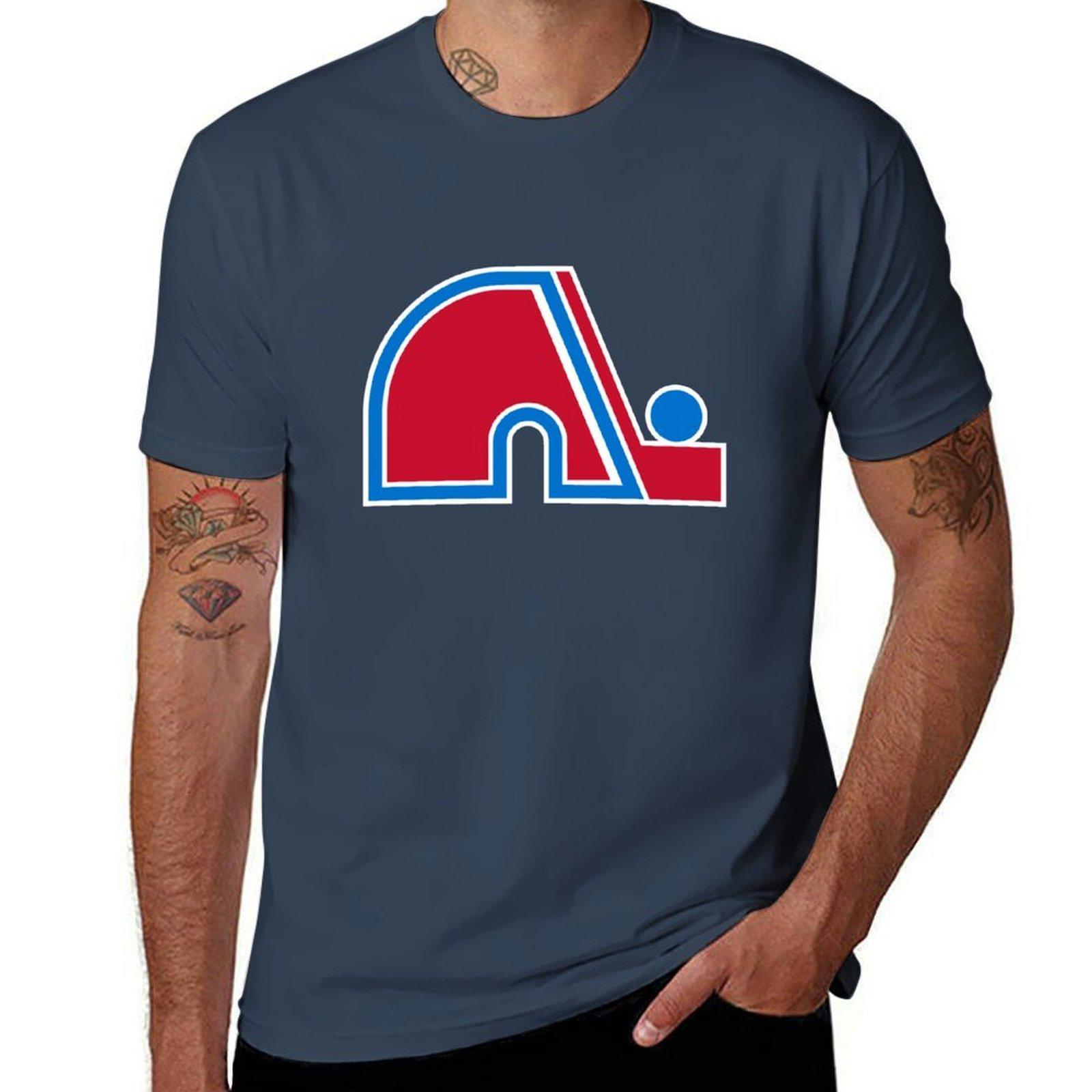 Quebec Nordiques Vintage Logo Tshirt Gym Exercise Short Sleeve Tshirt S