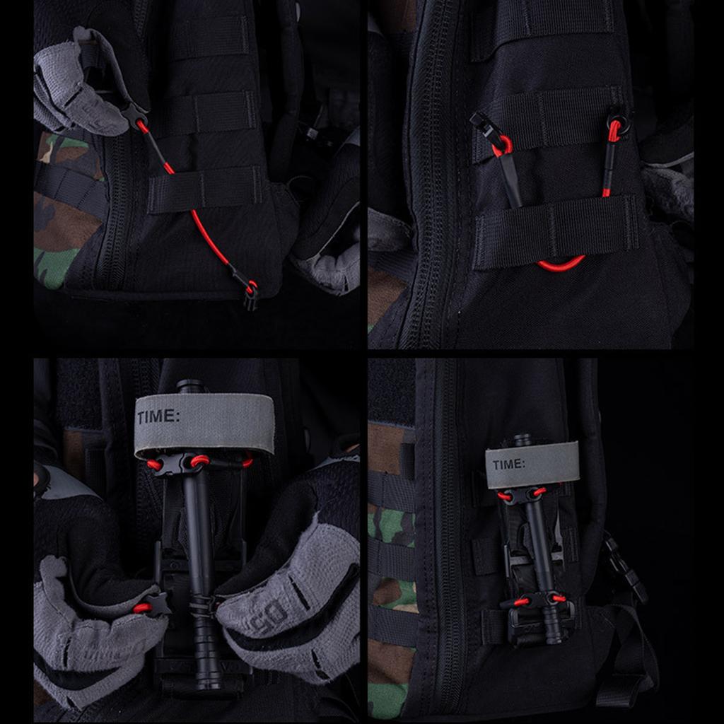 3Pcs Tourniquet Holder Strap Reusable Elastic TQ Retention Bands Outdoor Training Backpack Lanyard for Tactic Game Accessories