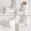 White Ceramic Vase Cute Cat Flower Vase, Modern Vase for Minimalist Decor for Table Decor, Shelf Vases for Decoration, Entryway Decor Vase