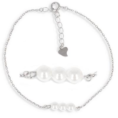 [Q4012] - Silver Bracelet 'Perla' Silver White (rhodium-plated) - 5 Mm