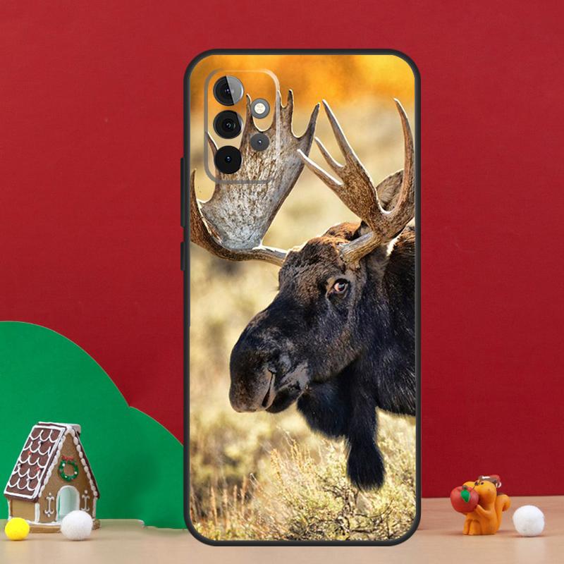 Stag Bull Moose Reindeer Deer Case For Samsung Galaxy A36 A56 A06 A13 A53 A32 A12 A22 A52 A35 A17 A16 A55 A15 A54 A34 A14