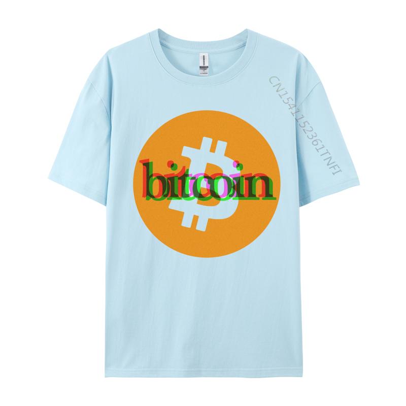 Bitcoin Logo T-Shirt Europa Unisex Brandneues Design Oberteile T-Shirts Baumwollstoff T-Shirts Freizeit Oberteile T-Shirts Cool