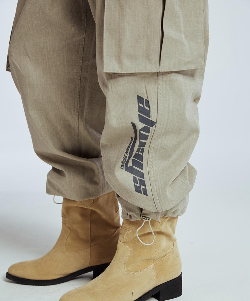 OOH-AHH Loose Fit Cargo Pants (Beige)