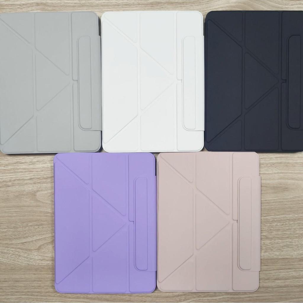 iPad Air 6 Magnetic Dual-Sided Clip Protective Case with 12.9-inch Y-Shaped Support