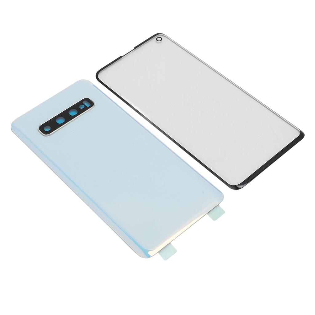 Back Glass Cover Replacement Housing Door Front Outer Lens Glass Screen for Galaxy S10 Pre Installed Camera Lens