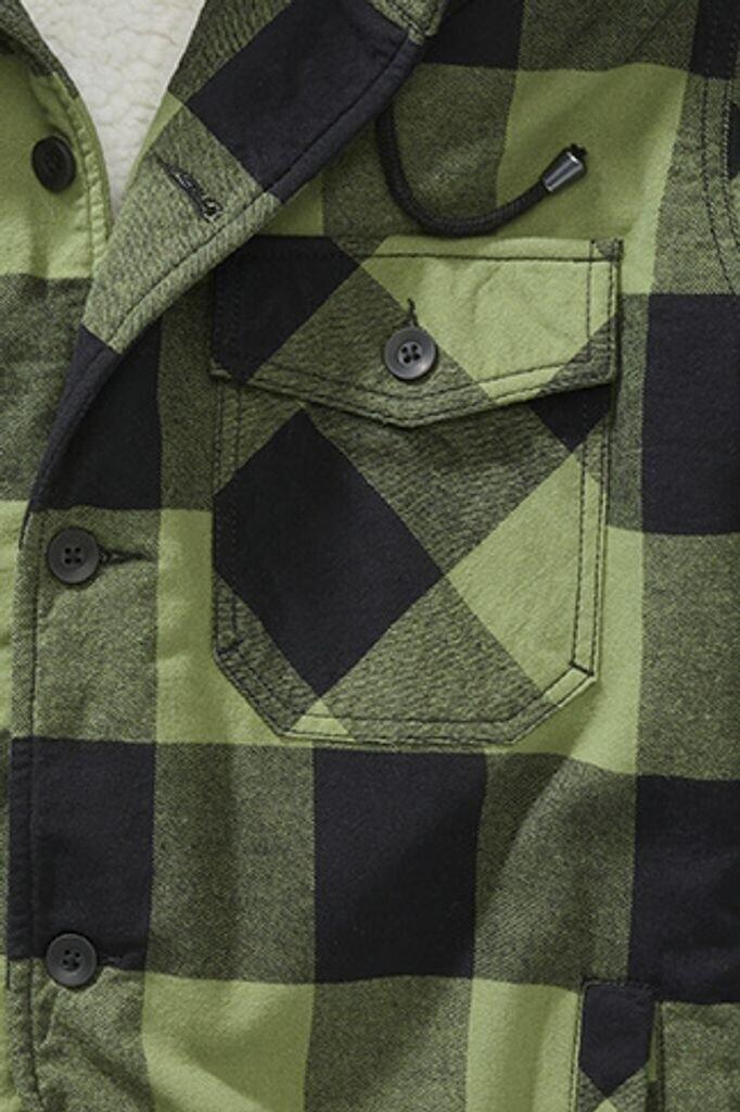 Winter Jacket Brandit Lumberjacket Hooded Black/olive