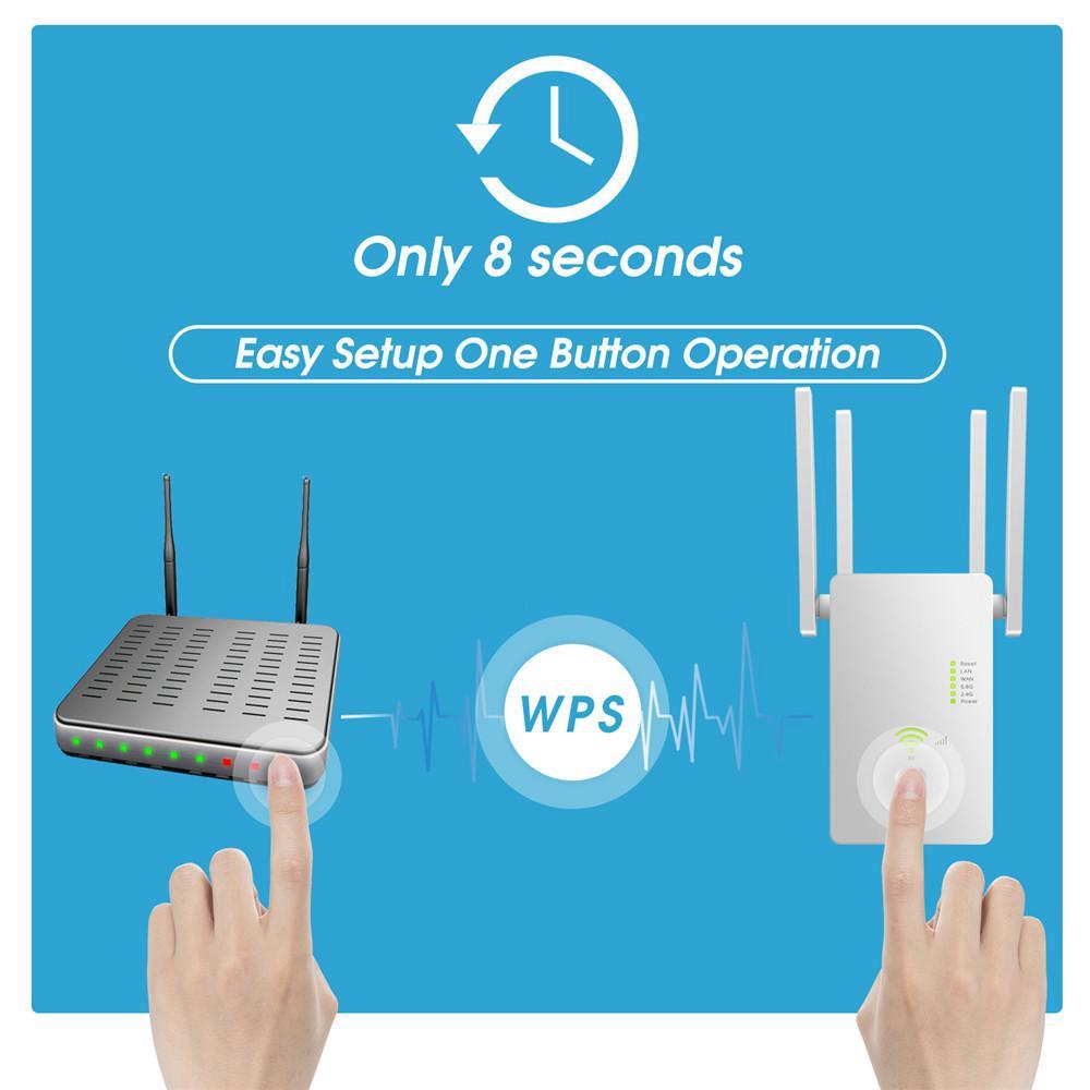 1200Mbps Wireless 5G Wifi Repeater Wi Fi Router Signal Amplifier Boosters 2.4G/5G Dual Band 802.11g Gigabit Network Range Expander Ap WIFI Enhancement