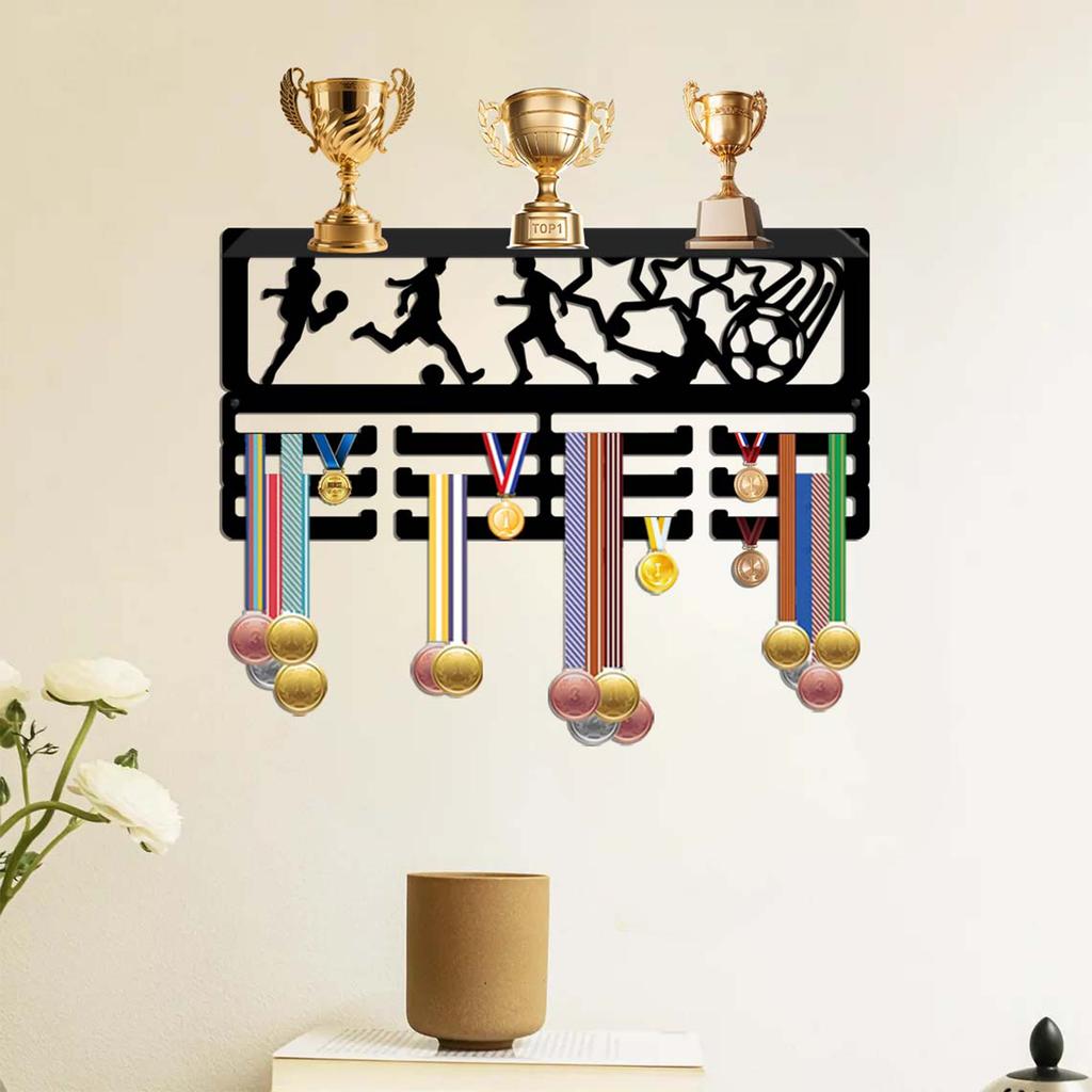 Hanger Wall Mount Display Rack with Hooks for Awards and Medals - Model JH261