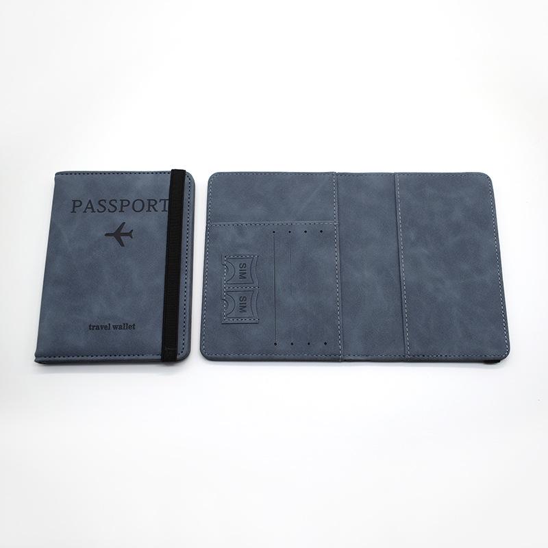 High-End PU Leather RFID Passport Holder with Anti-Theft Multi-Card Slots & Document Sleeve