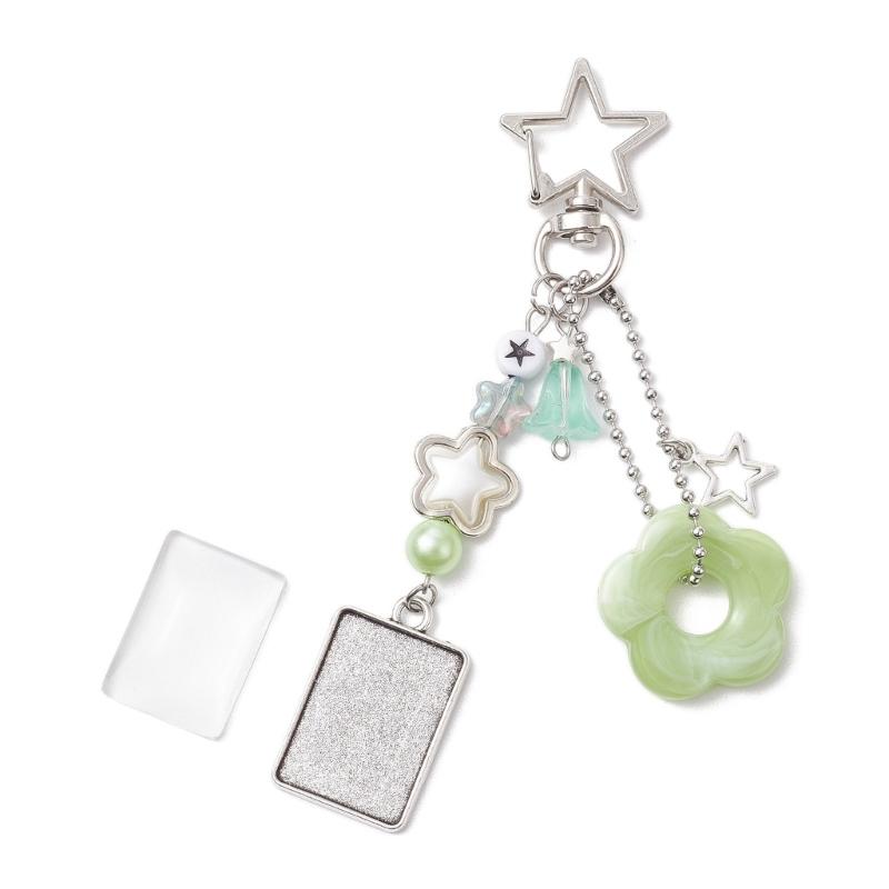 Trendy Star and Flower Beaded Phone Chain Phone Lanyard Charm for Expressing Personal Style and Artistic Creativity