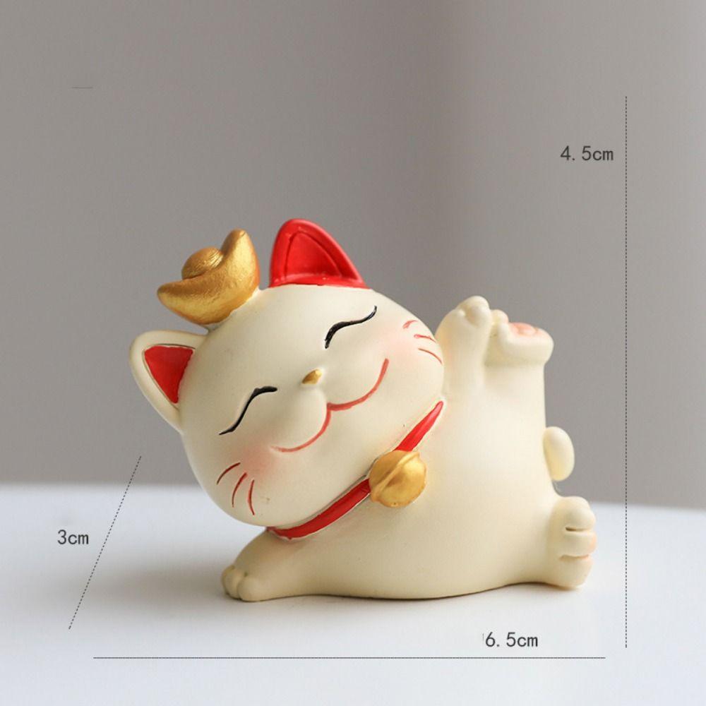 Shake Head Lucky Cat Car Decoration Waving Arm Car Fortune Cat Ornament  Home Decor