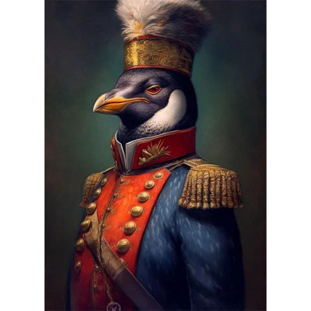 Noble Animals Deer Lion Portrait Vintage Art Posters Canvas Prints Art Paintings Cool Animal Wall Art Pictures Living Room Decor