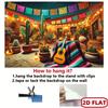 2D flat banner 1 colorful festival celebration backdrop - wall hanging decoration for home use