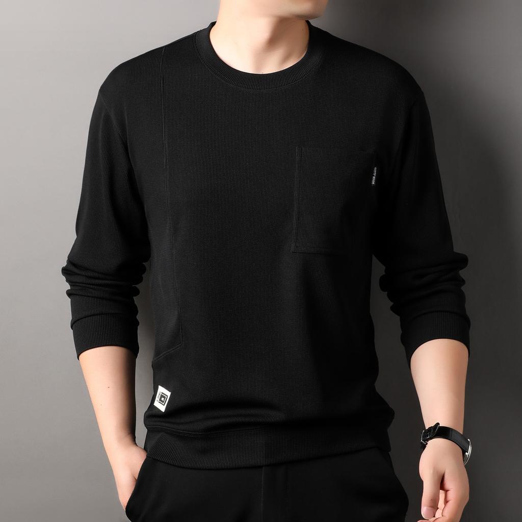 Autumn Men's Long Sleeve T-Shirt Crew Neck Bottom Shirt Men's Casual Versatile Men's Pullover Sweater