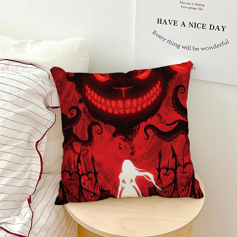 Classic Game A-Alice Madness Returns Pillow Case Sofa Living Room Bedroom Headboard Backrest Cushion Square Cushion Nap Time