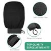 Black Double-Sided Exfoliating Mitt: Fine & Coarse Sand for Painless Mud Removal, Back Scrubbing, and Shower Massage.