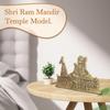 Metal Ram Mandir Ayodhya| Ayothi Ramar Temple Model| Architecture Model (11X7 Inch) Hanging and Standing Temple Home Decor Showpiece, 1 Pc