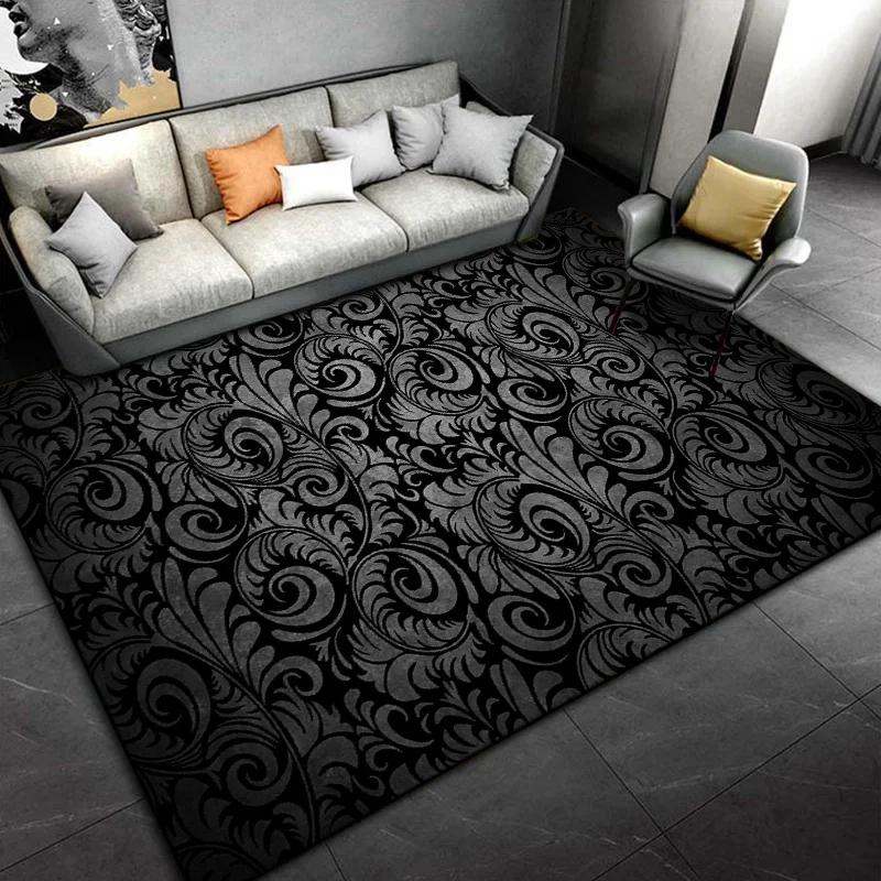 Black Cartoon Small Carpet Living Room Bedroom Sofa Door Mat Decorative Carpet Children's Game Anti-Slip Floor Game Mat Gift