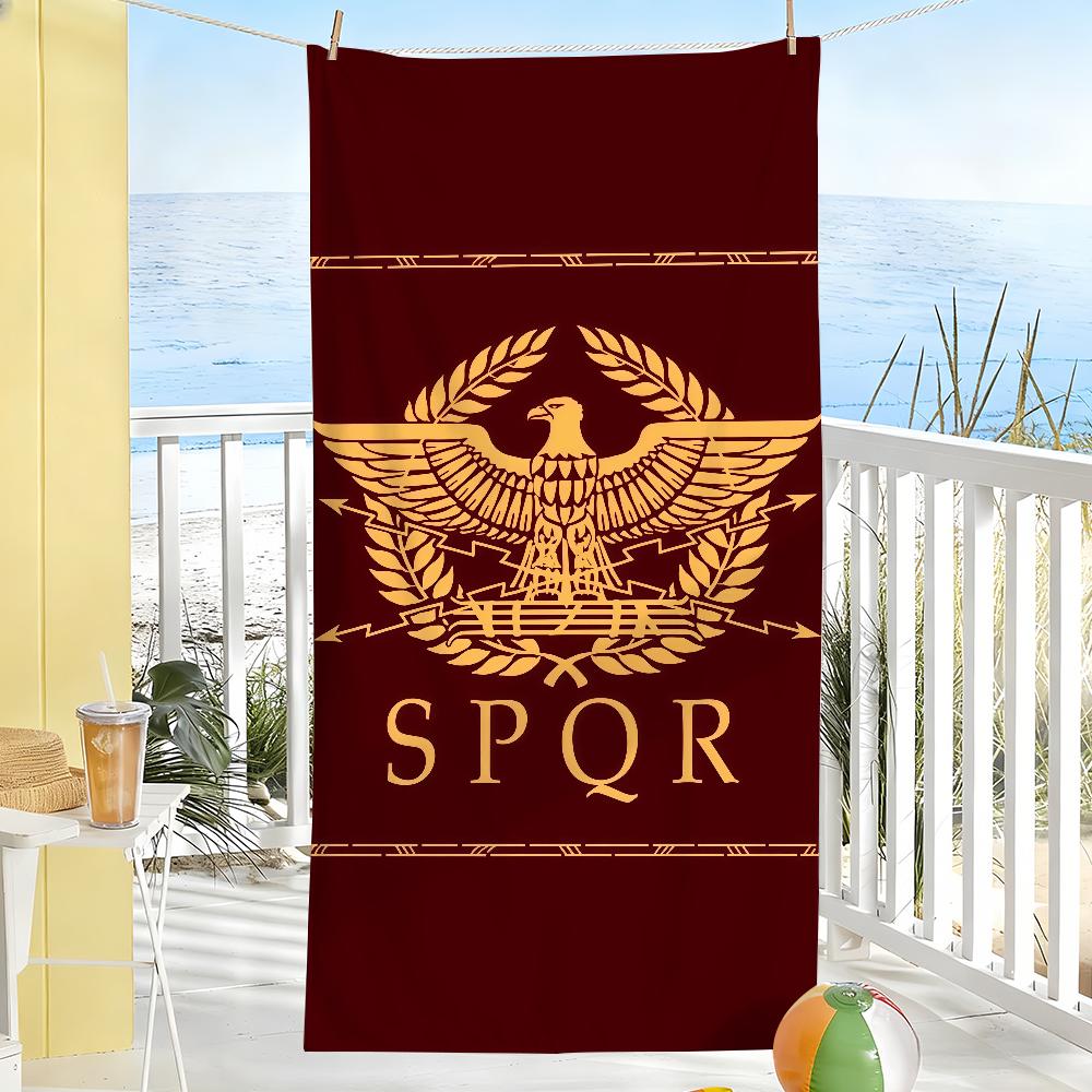 Fashion print SPQR Towel Drying Bath Towel Applicable To Light Swimming Camping Yoga Beach Out