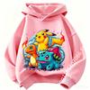 Felpa per Bambini Pikachu 2026 Nuovo Stile Felpa Sportiva per Ragazzi Felpa con Stampa Cartoni Animati per Ragazze Primavera-Autunno Maniche Lunghe Felpa Casual