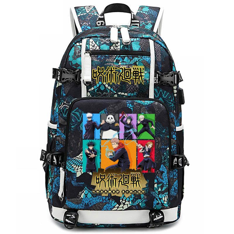Bag Anime Peripheral Five Wushu Second Dimensional Backpack for Junior High School Students and Elementary School Students Large Capacity Backpack