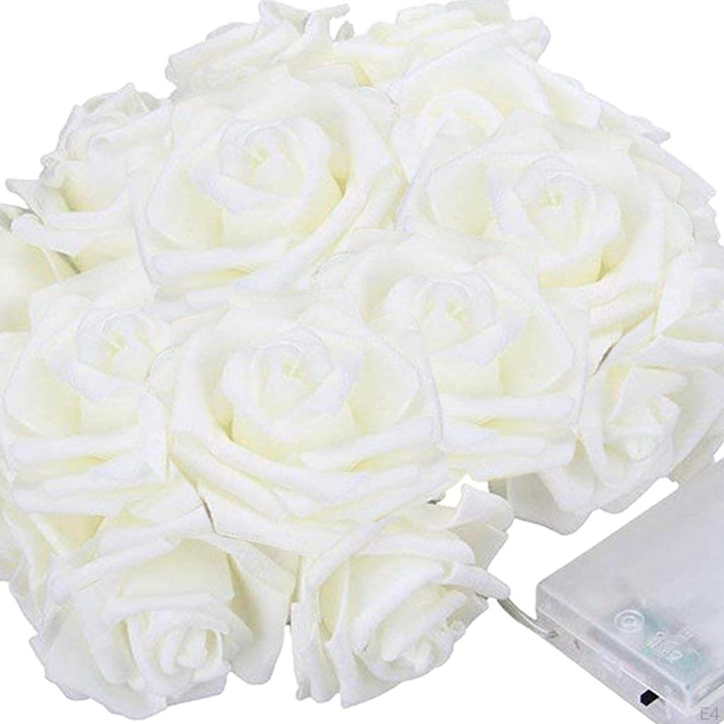 Flower Decorative Indoor Outdoor IP44 Waterproof Valentines Day Decor Flowers Fairy Light for Home