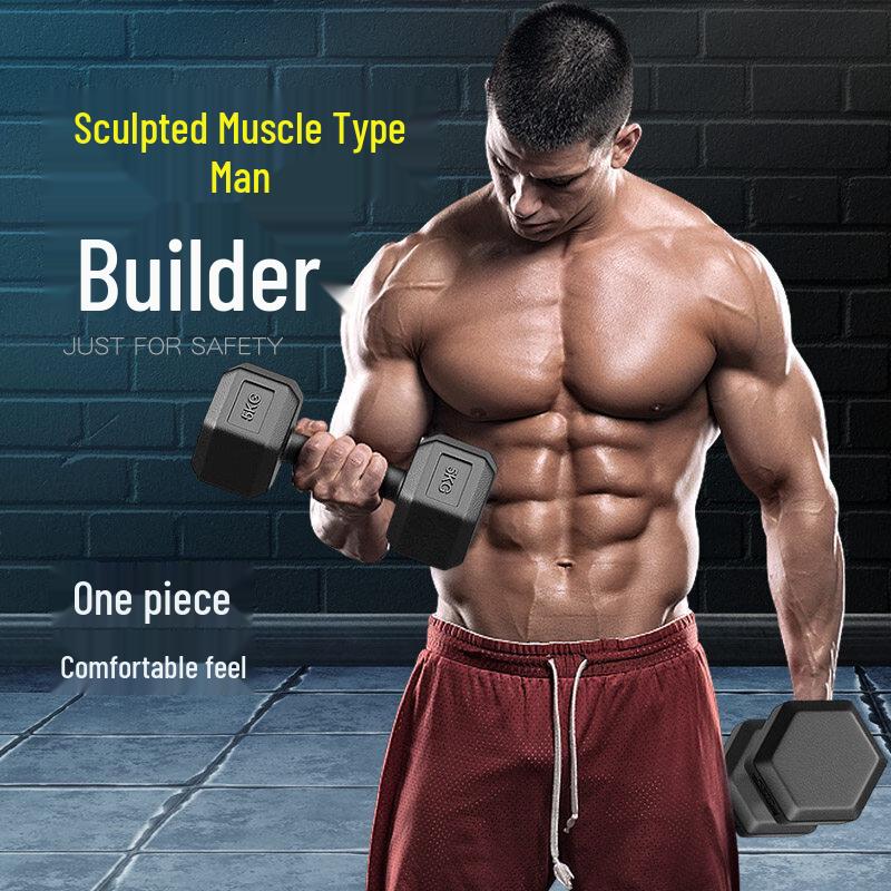 Hex Rubber Coated Dumbbell