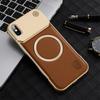 KEYSION Luxury Magnetic PU Leather Aromatherapy Phone Case for iPhone X XS Max Wireless Charging Borderless Back Cover