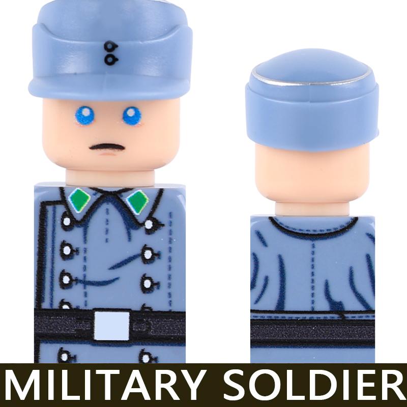 WW2 Military Soldier Figures Building Blocks Army Japanese Warrior Medical Nurse Officer Infantry Helmets UV Printed Bricks Toys