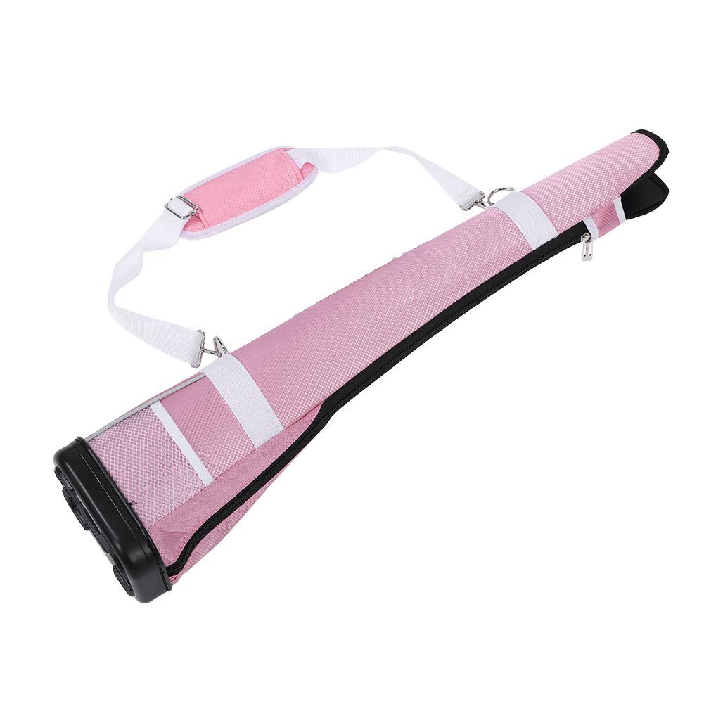 Portable Golf Club Nylon Storage Bag for Holding 3 Clubs (Pink)