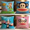 Fashion P-PPaul Frank Cushion Cover Soft Washable Pillow Case Multi-Scene for Couch Bed Travel Office Use