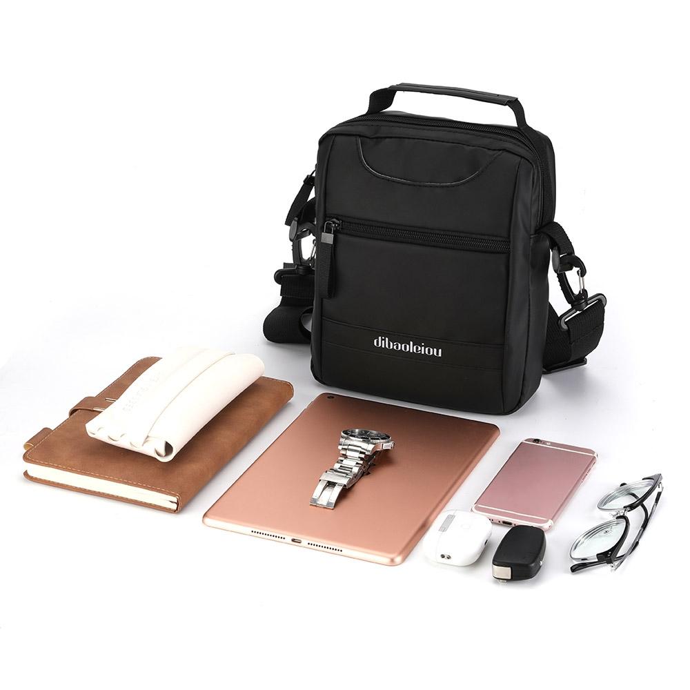 Men'S Oxford Cloth Messenger Bag, Vertical Fashion Multifunctional Single Shoulder Bag , Casual Travel Handle Waist Bag
