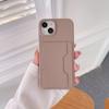 Luxury Solid Color Left Right Wallet Card Slot Hard PC Phone Case For iPhone 16 Pro Max E 14 11 12 13 15 Pro Max Mini Back Cover