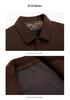 Men's Winter Double-Sided Wool Jacket with Cashmere Lapel and Down Liner - Middle-Aged Dad Style
