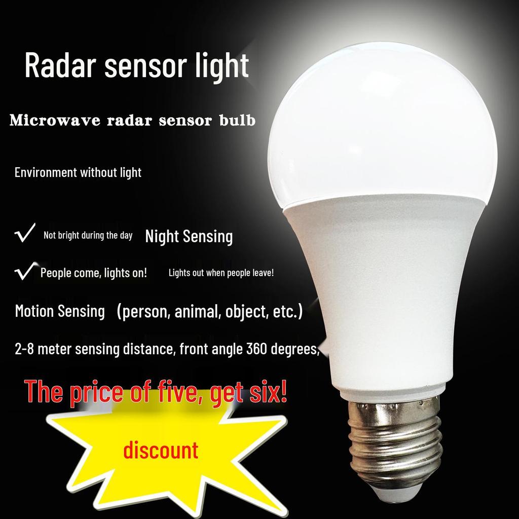 Voice-Activated Motion Sensor Light Bulb for Stairs and Hallways