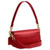 Coach Harley Shoulder Bag 23 Solid Color Flap Hardware Snap Closure Glove Leather Saddle Bag Women Shoulder Bag Red CM702-B4PJ6