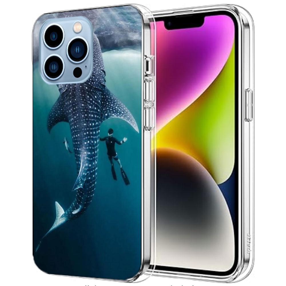 Ocean Whale Shark Swimming Cases Phone Case For Iphone 17E 16E 17 Air 16 Pro Max 15 Pro 14 Plus 11 13 12 Mini Cover Cases Compat