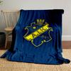 AIK Emblem with Castle and Sun Design Patterned Blanket, Flannel, Suitable for All Seasons, Home Decor, Warm and Cozy