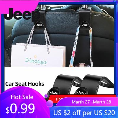 Für Jeep 2 Stück ABS Auto Styling Sitzrückenhaken Zubehör für Jeep Grand Cherokee Wrangler JK Gladiator Compass Renegade Patr