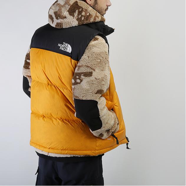 The North Face Down Vests Men's Daylily Orange Stand Collar Moderate Workwear T93JQQ-H6G